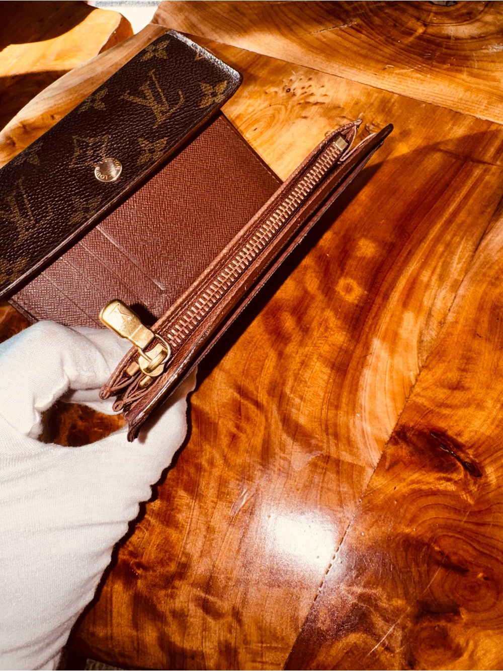 Louis Vuitton Monogram Portefeiulle Alexandra Trifold Wallet Brown - Picture 9 of 16
